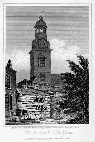 Chiesa di Cristo, Blackfriars, Southwark, Londra, 1817 da J. Greig
