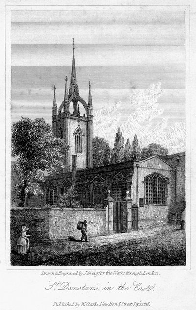 Chiesa di St Dunstan in the East, City of London da J. Greig