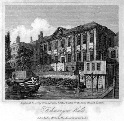 Fishmongers Hall, Città di Londra, 1817 da J. Greig