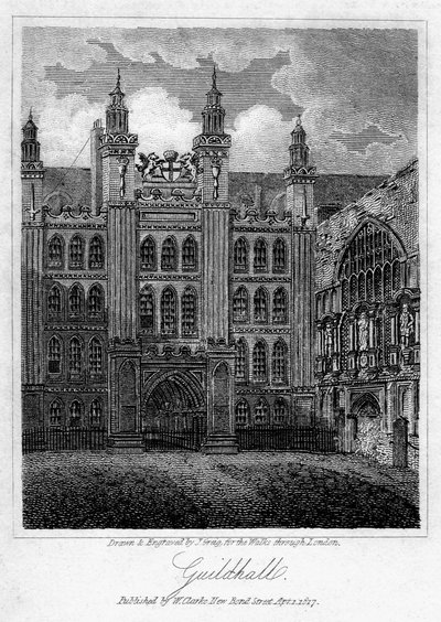 Guildhall, Città di Londra, 1817 da J. Greig