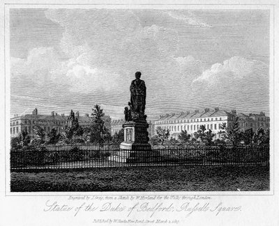 Statua del Duca di Bedford, Russell Square, Bloomsbury, Londra da J. Greig