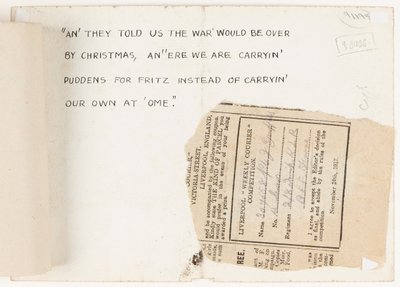 Lettera al redattore del concorso del Liverpool Weekly Courier, 1917 da J. Griffiths