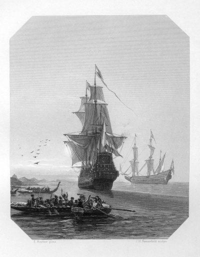 Abel Tasman, navigatore, esploratore e mercante olandese del 17° secolo da J. H. Rennefeld