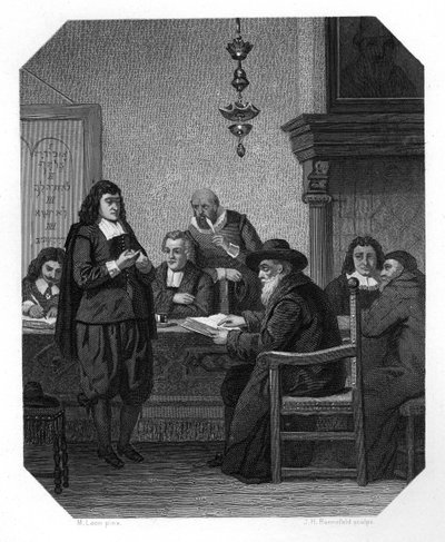 Benedict Spinoza, filosofo olandese del XVII secolo, c1870 da J. H. Rennefeld