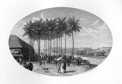 Fondazione di Batavia, Giava, Indie Orientali Olandesi, 1619, c1870 da J. H. Rennefeld