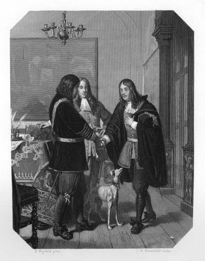 Stretta di mano tra Cornelis Tromp e Michiel de Ruyter da J. H. Rennefeld