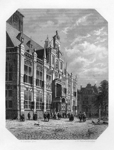 Il Municipio di Delft, Paesi Bassi, 1620 da J. H. Rennefeld