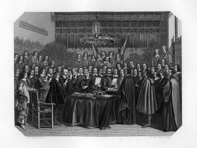 Il giuramento del trattato di ratifica di Münster, 1648 c1870 da J. H. Rennefeld