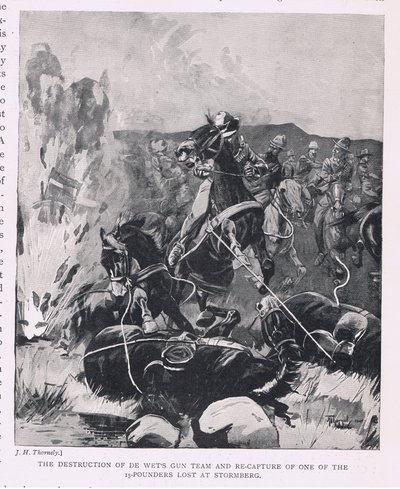 La distruzione della squadra di cannoni di De Wet e la riconquista di uno dei cannoni da 15 libbre persi a Stormberg da J. H. Thornely