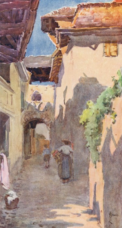 Una strada a St Saphorin da J. Hardwicke Lewis