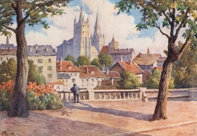 Cattedrale di Losanna da Montbenon da J. Hardwicke Lewis