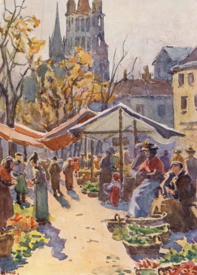 La piazza del mercato, Losanna da J. Hardwicke Lewis