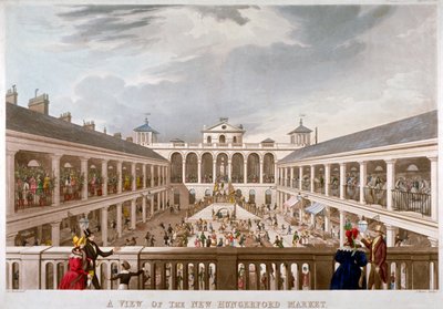 Veduta del Nuovo Mercato di Hungerford, Westminster, Londra da J Harris