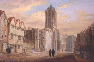 Oxford: Tom Tower e la facciata ovest del Christ Church College da J. Harwood