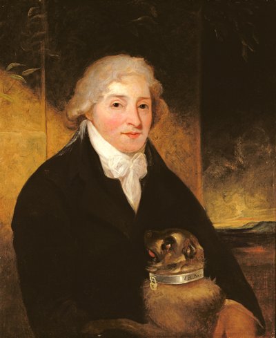 Venanzio Rauzzini con il suo Cane Turk da J. Hutchison
