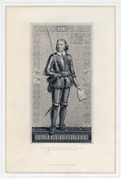 Oliver Cromwell 1599-1658, XIX secolo da J. J. Crew