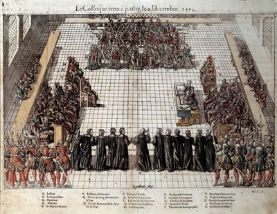Colloquio di Poissy (9 febbraio) da J. J. and Tortorel J. (fl.1568 92) Perrissin