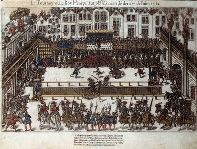 Torneo e morte di Enrico II (30 giugno 1559) da J. J. and Tortorel J. (fl.1568 92) Perrissin