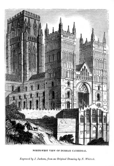 Vista nord-ovest della Cattedrale di Durham da J. Jackson