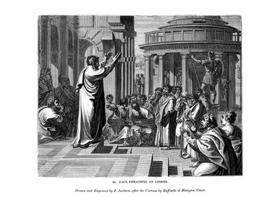 Paolo che predica ad Atene, 1843 da J. Jackson