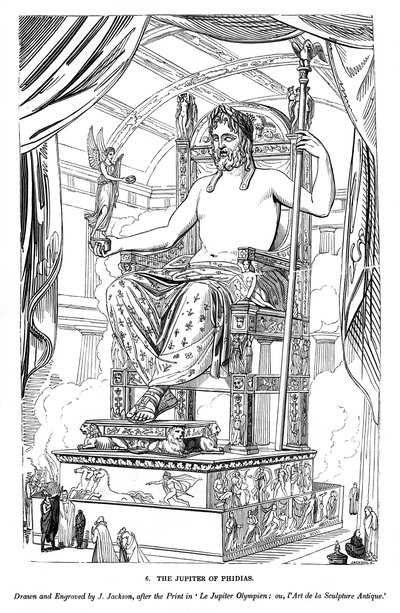 Il Giove di Fidia, 1843 da J. Jackson