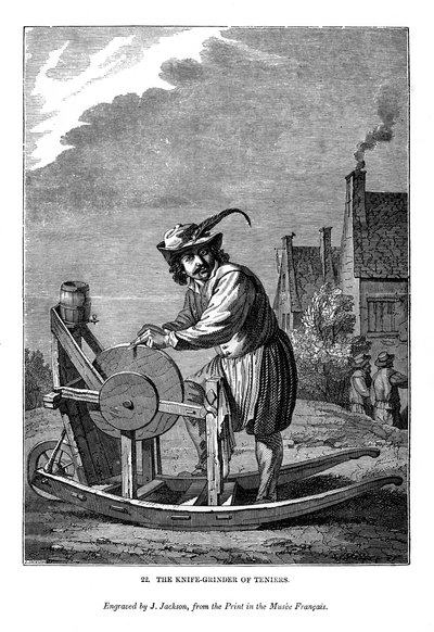 Il molatore di Teniers, c1630-1690, 1843 da J. Jackson