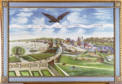 Veduta di New Orleans dalla Piantagione di Marigny, 1803 da J. L. Bouquet de Woiseri