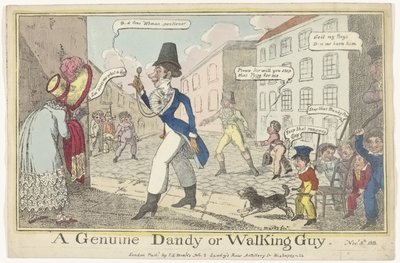 Caricatura del dandy nel giorno di Guy Fawkes da J. Lewis Marks