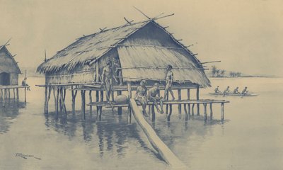 Villaggio marino della Nuova Guinea da J. Macfarlane