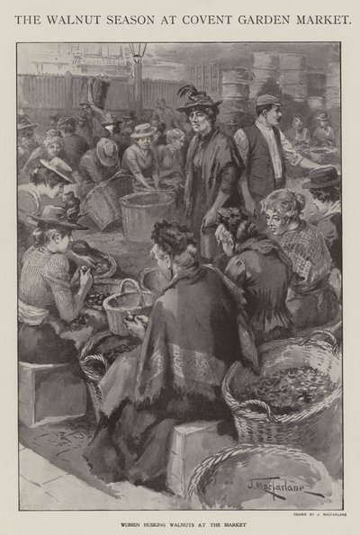 La stagione delle noci a Covent Garden Market, Londra da J. Macfarlane