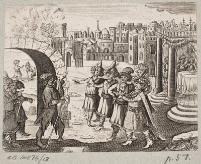 Illustrazione per Adam Olearius, “Persianischer Rosenthal von einem Sinnreichen Poeten Schich Saadi [...]”, Schleswig 1660 da J. Muller