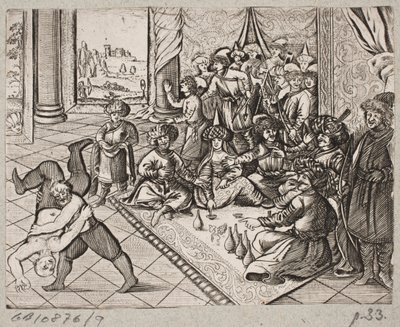Illustrazione per Adam Olearius, "Persianischer Rosenthal von einem Sinnreichen Poeten Schich Saadi [...]", Schleswig 1660 da J. Muller