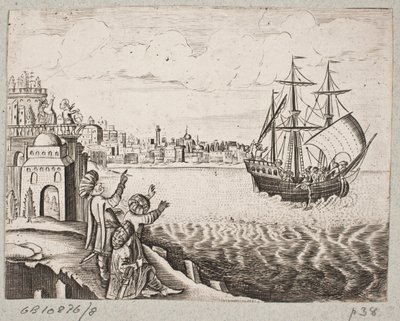 Illustrazione per Adam Olearius, "Persianischer Rosenthal von einem Sinnreichen Poeten Schich Saadi [...]", Schleswig 1660 da J. Muller