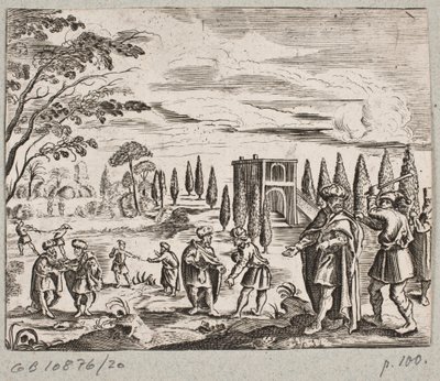 Illustrazione per Adam Olearius, “Persianischer Rosenthal von einem Sinnreichen Poeten Schich Saadi [...]”, Schleswig 1660 da J. Muller