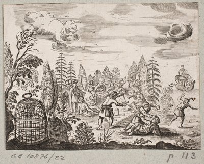Illustrazione per Adam Olearius, "Persianischer Rosenthal von einem Sinnreichen Poeten Schich Saadi [...]", Schleswig 1660 da J. Muller