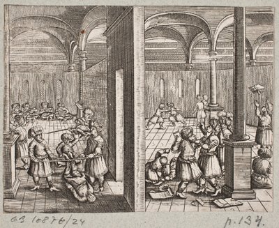 Illustrazione per Adam Olearius, "Persianischer Rosenthal von einem Sinnreichen Poeten Schich Saadi [...]", Schleswig 1660 da J. Muller