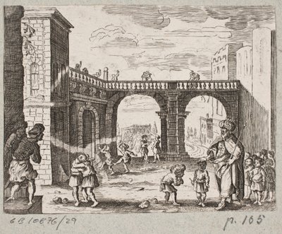 Illustrazione per Adam Olearius, "Persianischer Rosenthal von einem Sinnreichen Poeten Schich Saadi [...]", Schleswig 1660 da J. Muller