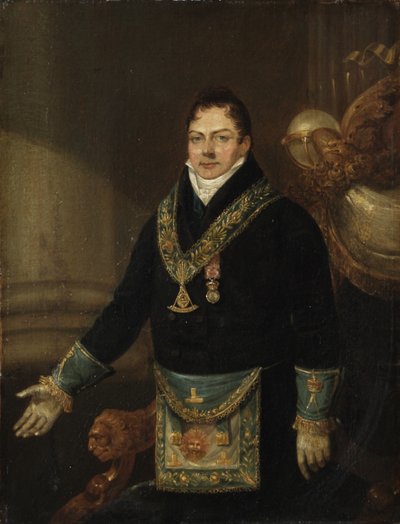 Augustus Frederick, Duca di Sussex come Gran Maestro, 1827 da J. Naish