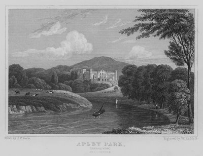 Apley Park, Vista Generale, Shropshire da John Preston Neale
