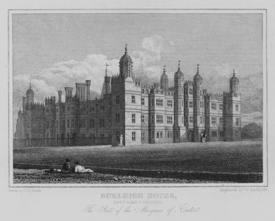 Burleigh House, Northamptonshire, La residenza del Marchese di Exeter da John Preston Neale