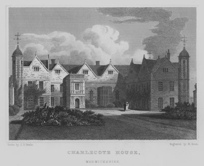 Charlecote House, Warwickshire (incisione) da John Preston Neale