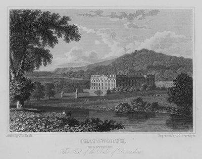 Chatsworth, Derbyshire, La Residenza del Duca di Devonshire da John Preston Neale