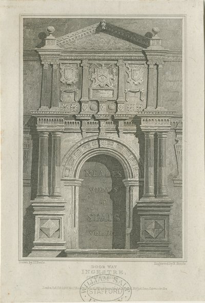 Ingestre Hall - Portone da John Preston Neale