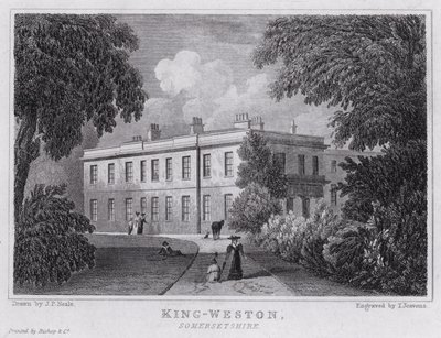 King-Weston, Somersetshire (incisione) da John Preston Neale