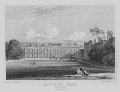 Knowsley Park, Facciata Ovest, Lancashire da John Preston Neale