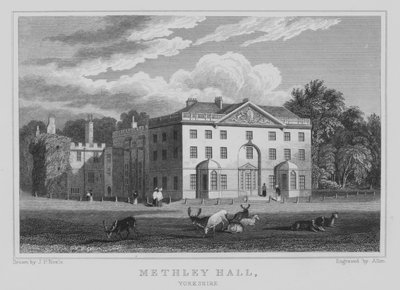 Methley Hall, Yorkshire da John Preston Neale