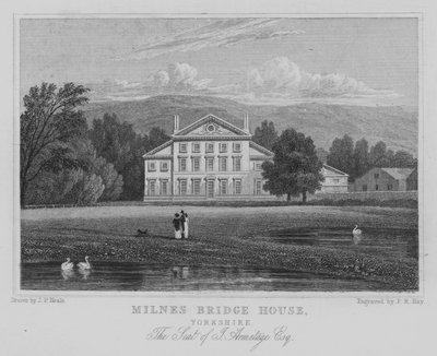 Milnes Bridge House, Yorkshire, La Residenza di J Armitage, Esquire da John Preston Neale