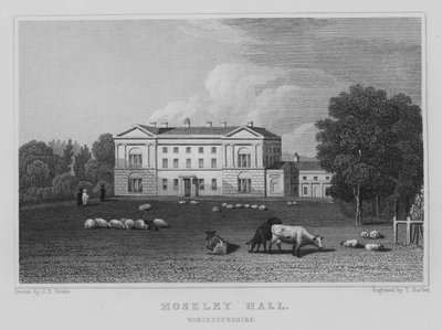 Moseley Hall, Worcestershire da John Preston Neale