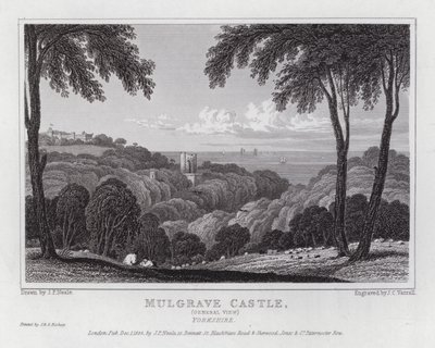 Castello di Mulgrave, vista generale, Yorkshire da John Preston Neale