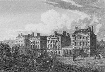 Lato Nord di Cavendish Square, Londra (incisione) da John Preston Neale